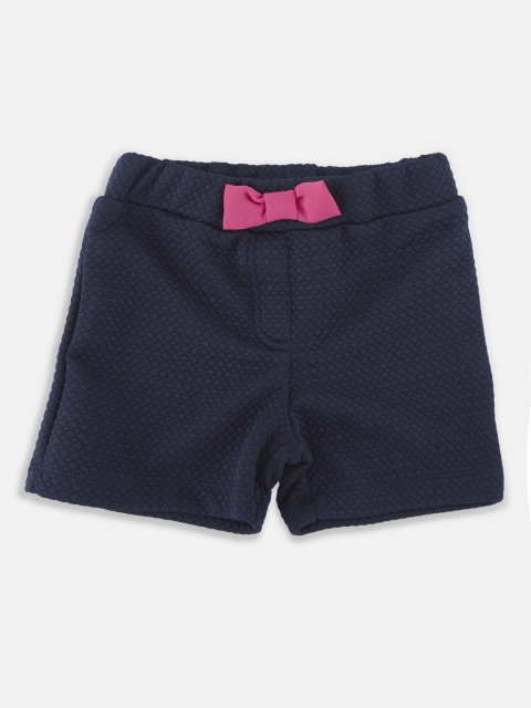 

Chirpie Pie by Pantaloons Girls Navy Blue Solid Regular Fit Regular Shorts