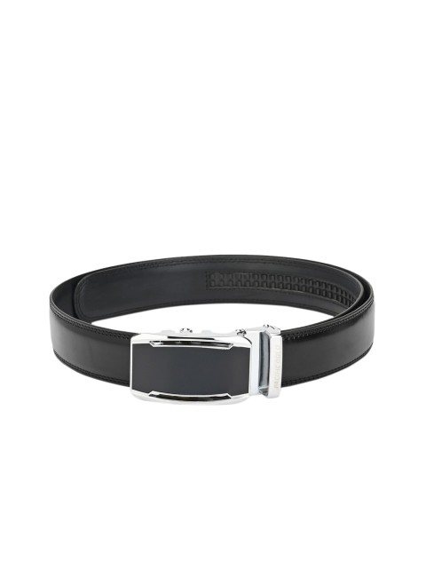

Pacific Gold Men Black Solid Genuine Leather Belt