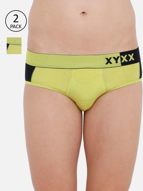 

Men Pack Of 2 Colourblocked Ultra Soft Antimicrobial Briefs XYBRF2PCKN171XXL, Yellow