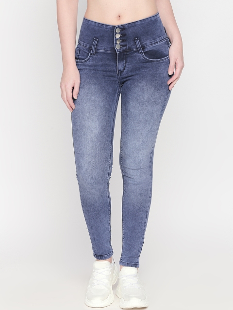 

fungus Women Blue Slim Fit Mid-Rise Clean Look Stretchable Jeans