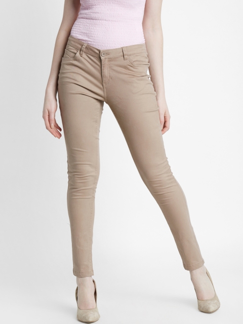 

Honey by Pantaloons Women Khaki Solid Regular Trousers