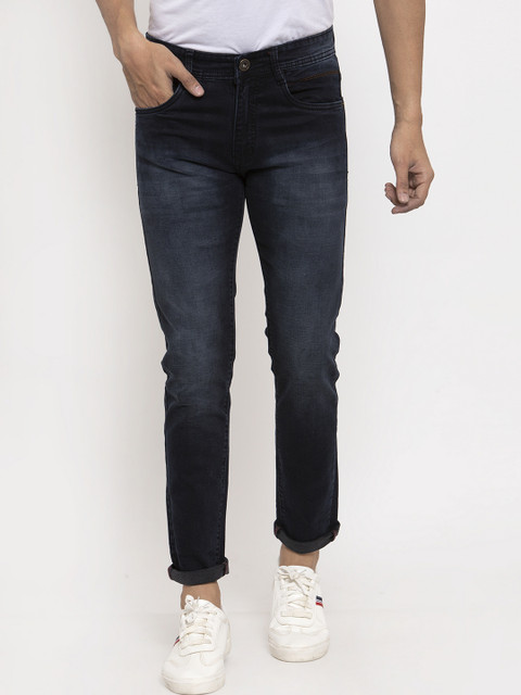 

Rodamo Men Black Slim Fit Mid-Rise Clean Look Stretchable Jeans