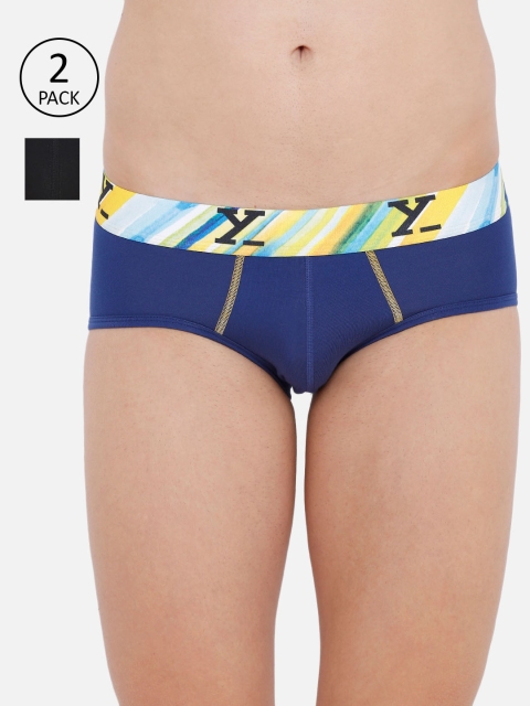

XYXX Men Pack Of 2 Solid Ultra Soft Antimicrobial Briefs XYBRF2PCKN108XXL, Blue