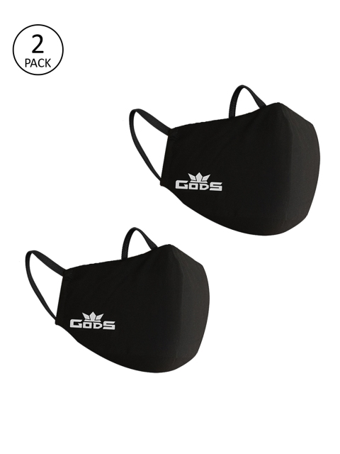 

GODS Unisex 2 Pcs 3-Ply Reusable Protective Outdoor Masks With Add-On Filter, Black