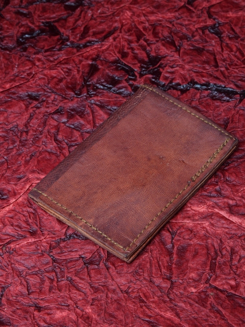

DUGRISTYLE Men Brown Solid Leather Two Fold Wallet