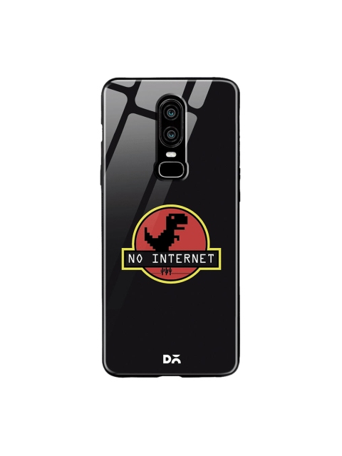 

DailyObjects Black & Red No Internet OnePlus 6 Glass Cover