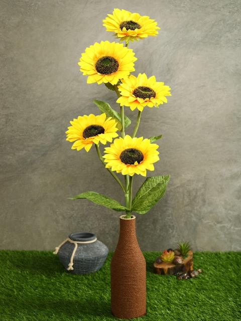 

PolliNation Yellow & Green Stunning Artificial Sunflower Stem