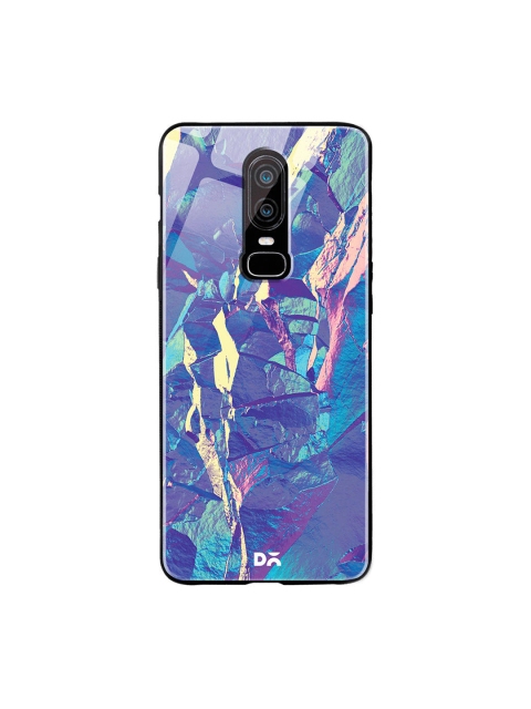 

DailyObjects Purple & Blue Iceberg Holo Stone OnePlus 6 Glass Cover