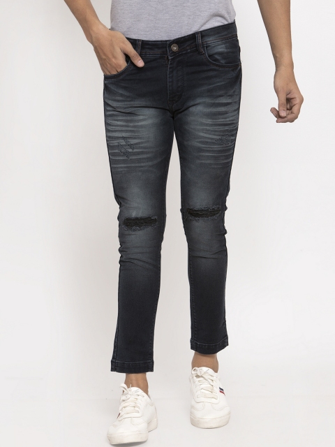 

Rodamo Men Black Slim Fit Mid-Rise Mildly Distressed Stretchable Jeans