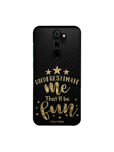 

macmerise Black & Gold-Toned Underestimate Me Sublime Xiaomi Redmi Note 8 Pro Back Case