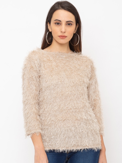 

Globus Women Cream-Coloured Self Design Top