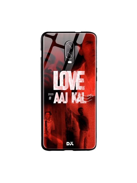 

DailyObjects Red & Black Love Connection OnePlus 6T Glass Case