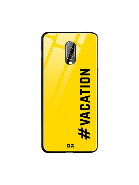 

DailyObjects Yellow & Black Vacationing OnePlus 6T Glass Case