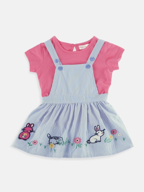 

Chirpie Pie by Pantaloons Girls Blue & White Striped Pinafore Dress