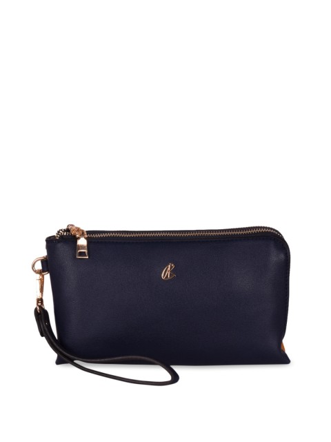 

Bagkok Navy Blue & Tan Colorblocked Travel Pouch