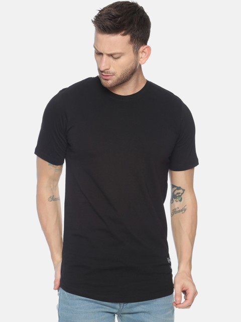 

KULTPRIT Men Black Printed Round Neck T-shirt