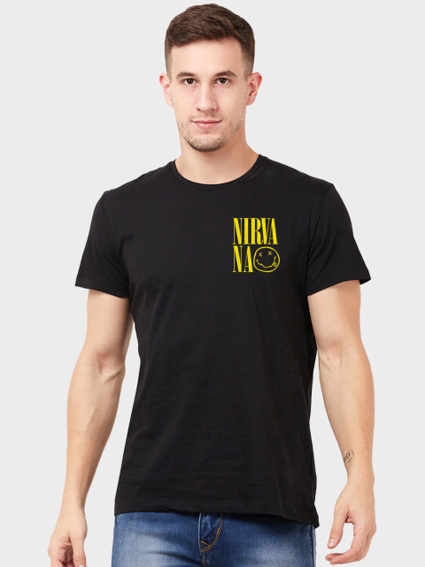 

Free Authority Nirvana Print Black Tshirt for Men
