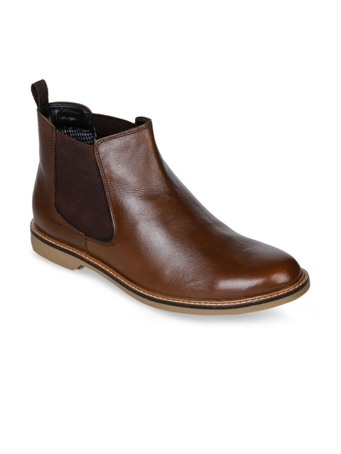 

Bruno Manetti Men Coffee Brown Solid Casual Leather Boots