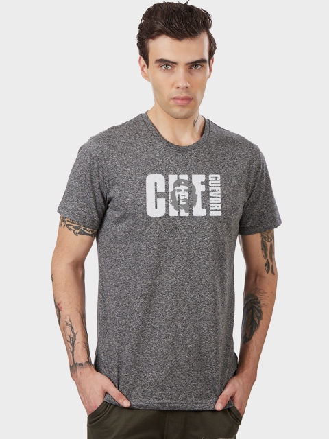 

Free Authority Men Grey Che Guevara Printed Round Neck T-shirt