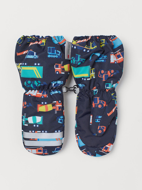 

H&M Boys Multicolored Water-Repellent Ski Mittens, Multi