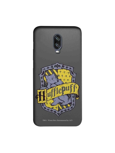 

macmerise Grey & Purple Harry Potter Crest Hufflepuff OnePlus 6T Back Case