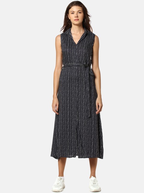 

Campus Sutra Women Black Printed Maxi Dress