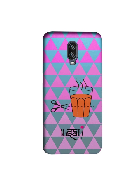 macmerise Pink & Teal Blue Masaba Cutting Chai Sublime OnePlus 6T Back Case