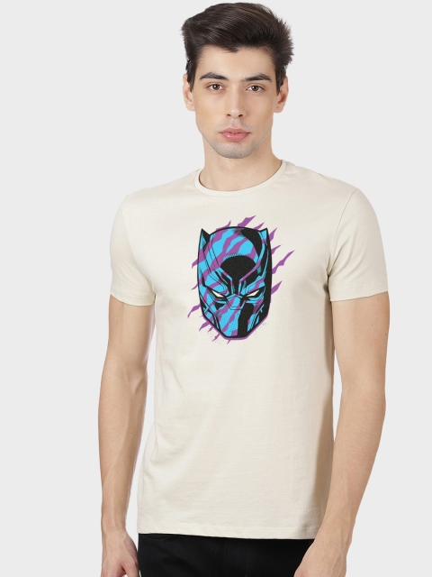 

Free Authority Men Off-White Printed Round Neck T-shirt