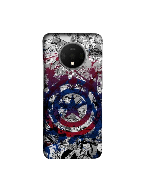 

macmerise Grey & Blue Marvel Comics Splash Out Shield Sublime OnePlus 7T Back Case
