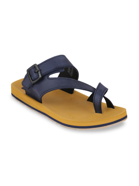 

Adda Men Navy Blue Solid One Toe Slip-On