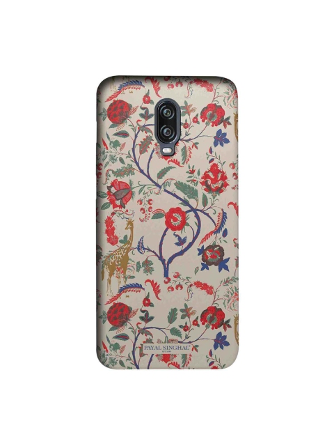 

macmerise Beige & Red Payal Singhal Giraffe Print Sublime OnePlus 6T Back Cover