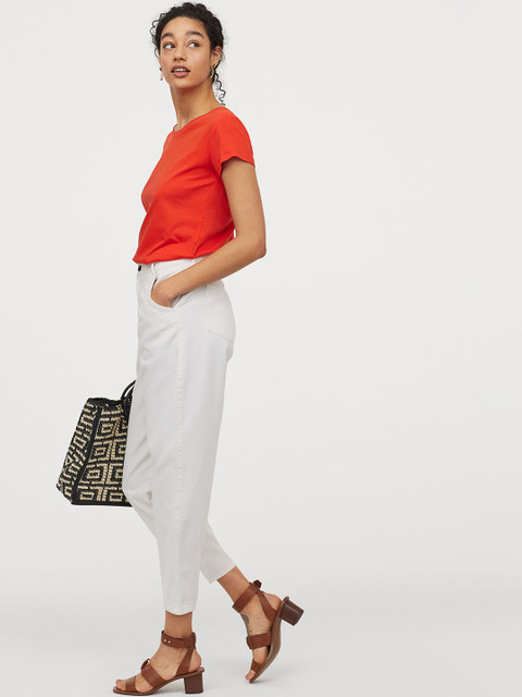 

H&M Women Orange Solid T-shirt