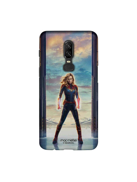 

macmerise Blue & Red Marvel Comics Captain Marvel Poster Sublime OnePlus 6 Back Case