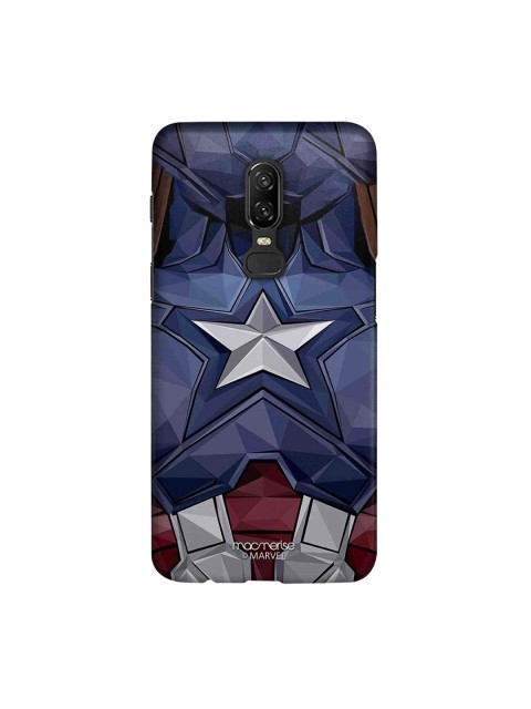 

macmerise Blue Marvel Comics Captain America Vintage Suit Sublime OnePlus 6 Back Case