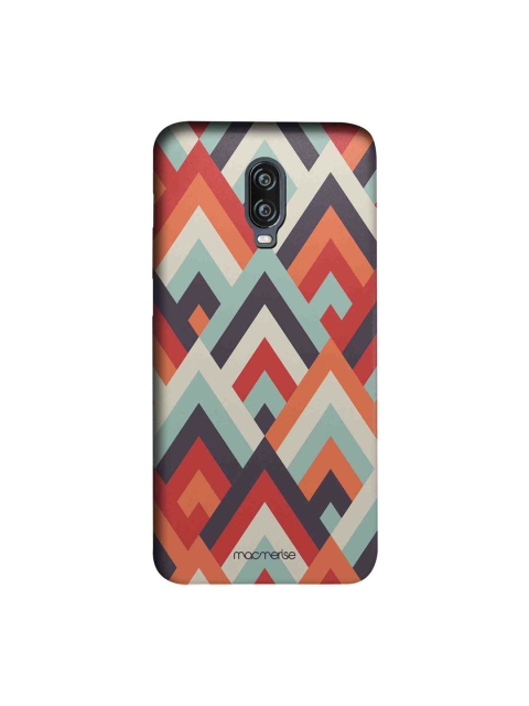 

macmerise Orange & Red Symmetric Cheveron Sublime Printed OnePlus 6T Back Case