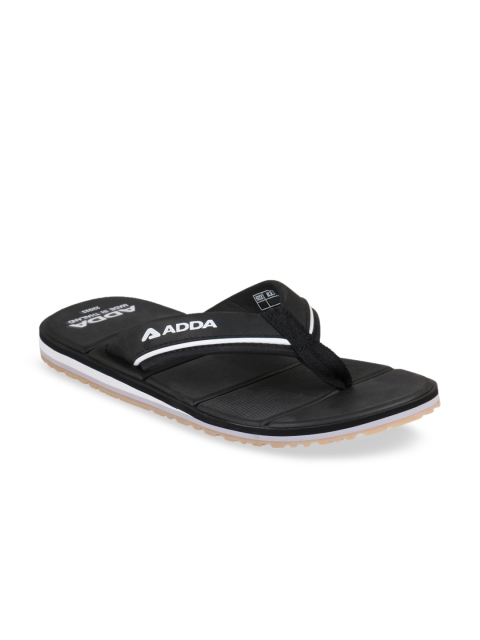 

Adda Men Black Solid Thong Flip-Flops
