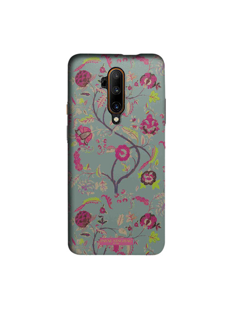 

macmerise Olive Green & PinkPayal Singhal Chintz Print Sublime OnePlus 7T Pro Back Cover