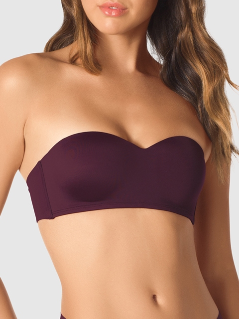 

La Senza Burgundy Solid Underwired Lightly Padded Everyday Bra