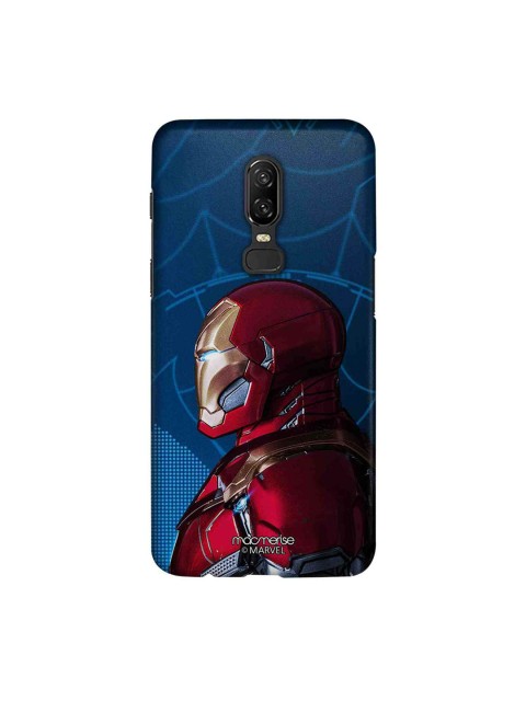 

macmerise Blue & Red Marvel Comics Iron Man Side Armor Sublime Printed OnePlus 6 Back Case