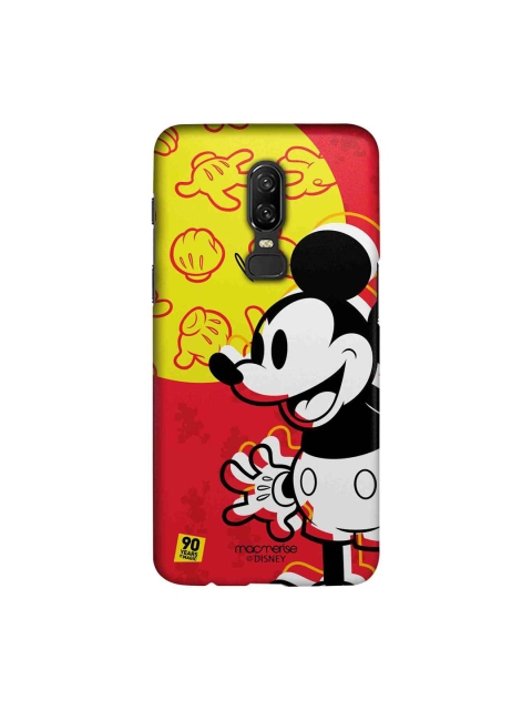 

macmerise Red & Yellow Disney Mickey Mouse Sublime Printed OnePlus 6 Back Case