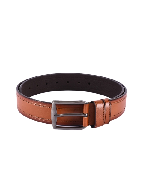 

BuckleUp Men Tan Brown Solid Leather Belt