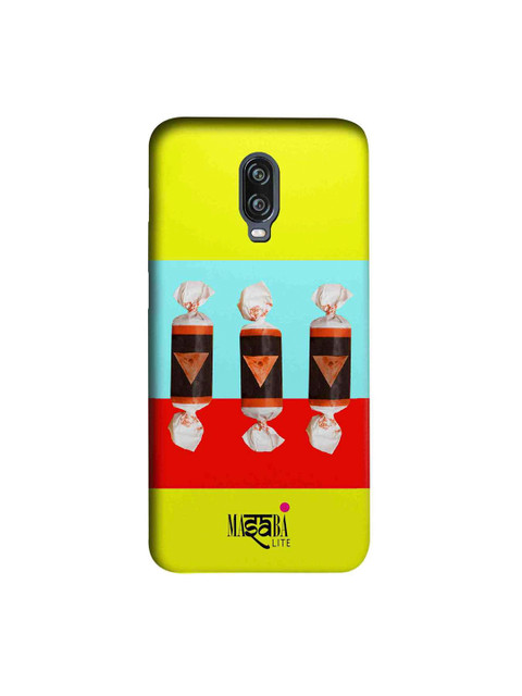 

macmerise Yellow & Blue Masaba Cone Candy Lite Sublime Printed OnePlus 6T Back Cover