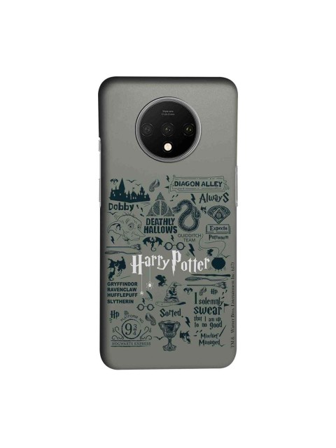 

macmerise Grey & Green Harry Potter Infographic Sublime OnePlus 7T Back Cover