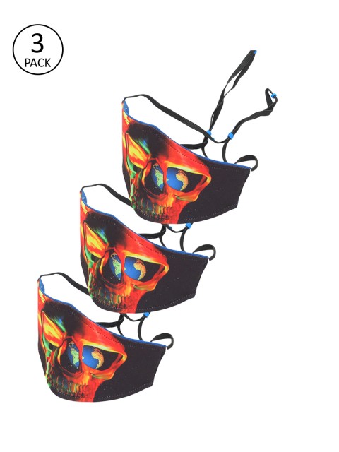 

FROGGY Pack Of 3 Unisex Reusable Outdoor Masks For Kids, Red
