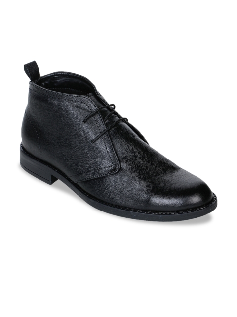 

Bruno Manetti Men Black Solid Leather Casual Boots