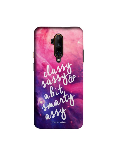 

macmerise Pink & White Smarty Assy OnePlus 7T Pro Back Case