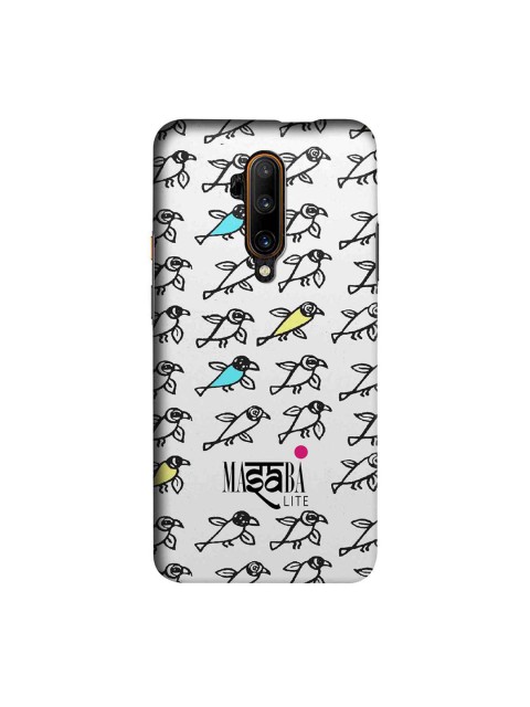 

macmerise White & Black Masaba Bird Print Sublime OnePlus 7T Pro Back Case