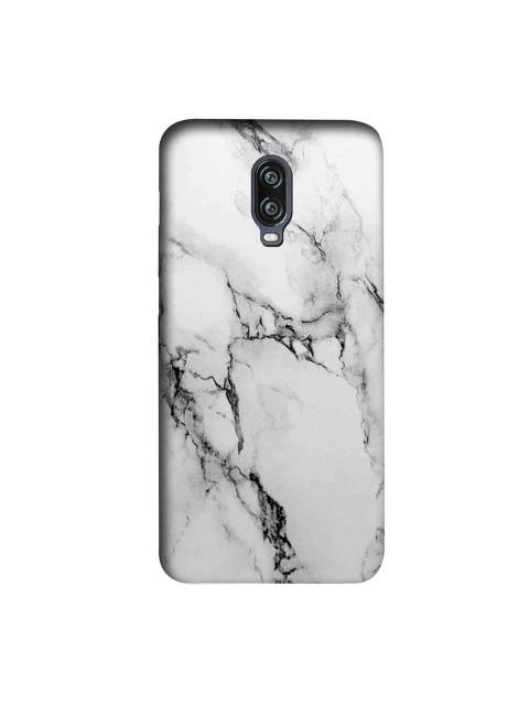 macmerise White & Black Speciality Materials Marble Lu Sublime Print OnePlus 6T Back Cover