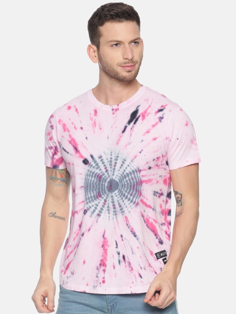 

KULTPRIT Men Multicoloured Dyed Round Neck T-shirt, Multi