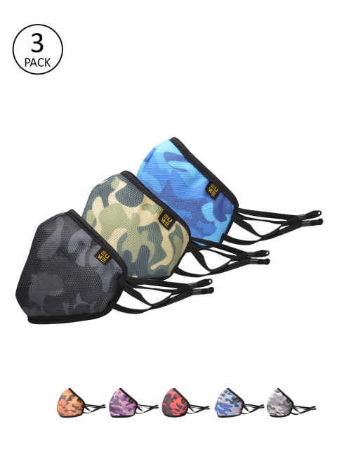 

EUME Unisex Assorted Pack Of 3 4-Ply Reusable Outdoor Masks